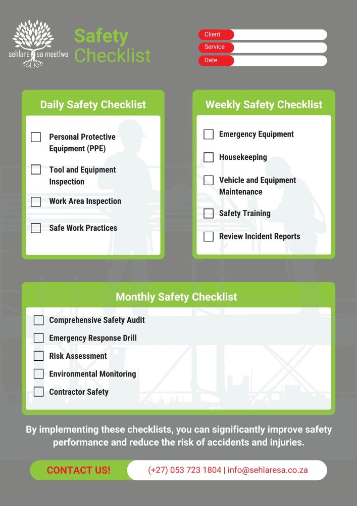 SSM Safety checklist